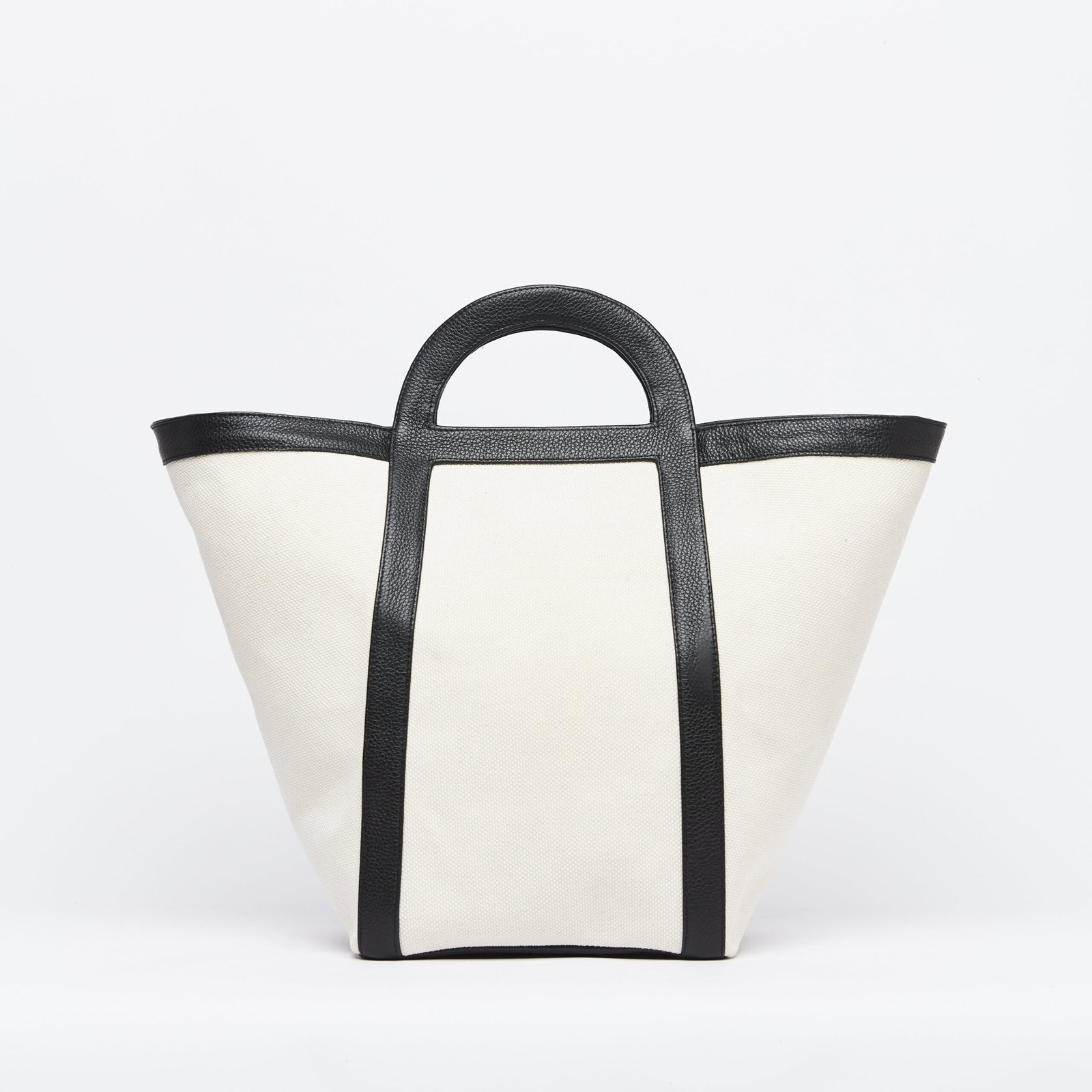 atuel tote bag in canvas and leather